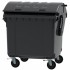 4-wheel waste container 1100L ESE with semi-circular lid