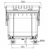 4-wheel waste container 1100L ESE with semi-circular lid