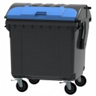 4-wheel waste container 1100L ESE with semi-circular lid