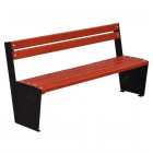 Wooden bench with backrest Haga