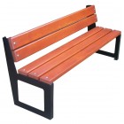 Bench with backrest Ryga