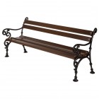 Cast iron bench with backrest Palermo