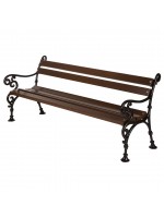 Cast iron bench with backrest Palermo