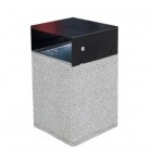 Concrete bin with canopy Copenhagen 40L