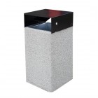 Concrete waste bin with a canopy roof Copenhagen 70L