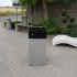 Concrete waste bin with a canopy roof Copenhagen 70L