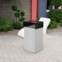 Concrete waste bin with a canopy roof Copenhagen 70L