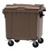 4-wheel waste container 1100 L ESE Split Lid with ”flap in flap" brown