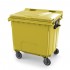 4-wheel waste container 1100 L Contenur with flat lid