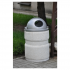 Concrete bin with canopy 40L