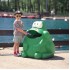 Froggo 70L green recycling bin for children