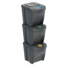 Waste segregation bin Sortbucket 3 x 25L