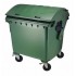 4-wheel waste container 1100 L Weber with semi-circular lid