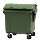 4-wheel waste container 1100 L Weber with semi-circular lid