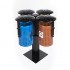 Outdoor segregation bins Fiore 4 x 35L