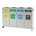 Waste segregation station STONE 4 x 80L