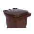 2-wheel bio-waste container 120L with grate Contenur