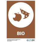 Waste segregation bin sticker A5 – bio waste