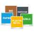 Waste segregation bin sticker 15 x 15 cm – paper