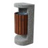 Concrete bin with wooden elements Arek 36 L