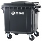 4-wheel waste container 1100L black ESE