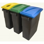 Eko Sort Waste Segregation Bins Set 3 x 60L