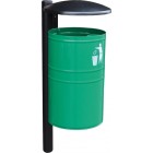 Street waste bin with a canopy roof Alabama 35L