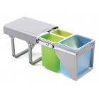 Ekkofront Waste Bin 2 x 8 L+ 1 x 16 L (40 cm)