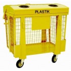 Metal, mesh waste segregation container 1100 L - 2S