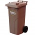 2-wheel waste container 120l  Europlast 