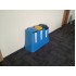 Waste segregation container 3 x 120L Trojak Mini with educational board