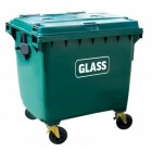 4-wheel glass segregation container 1100 L Weber 