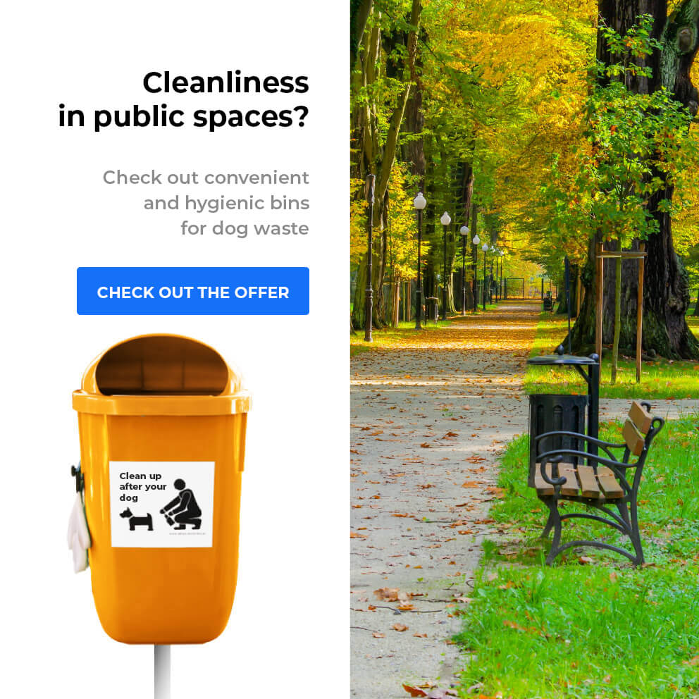 Dog waste garbage cans