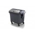 4-wheel waste container with semi-circular lid 1100 L Contenur