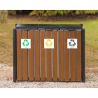 Waste segregation bin with Baobab III cover 3 x 75 L