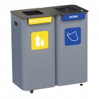 Outdoor Waste Segregation Container Modular Bin 2 x 70L