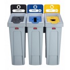 Waste segregation station Slim Jim 3 x 87 L