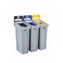 Waste segregation station Slim Jim 3 x 87 L