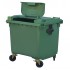 4-wheel waste container with "lid in lid" 1100 L Weber