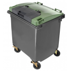 4-wheel waste container with "lid in lid" 1100 L Weber