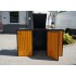 Housing for waste containers with a capacity of 3 x 240 L