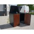 Housing for waste containers with a capacity of 3 x 240 L