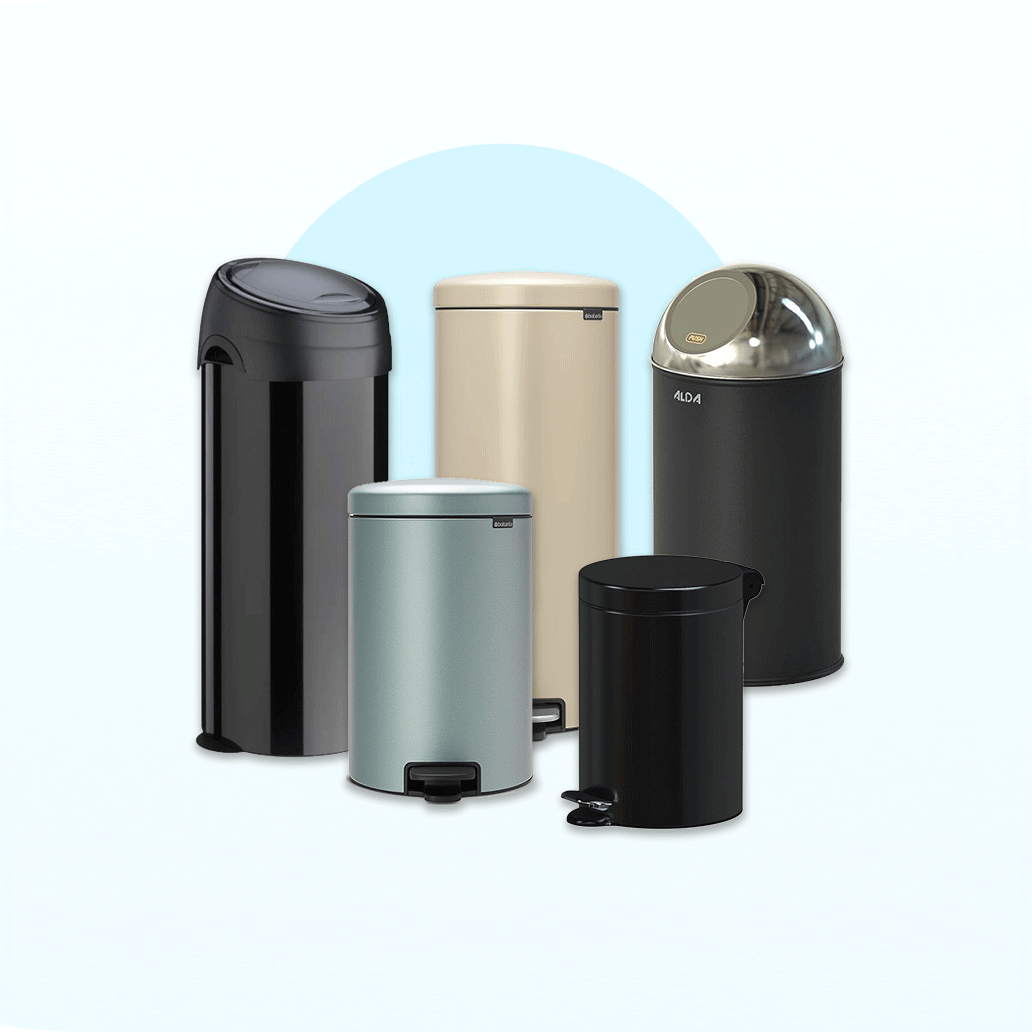 Trash bins 30l, trash bins 35l, trash bins 40l, trash bins 50l.