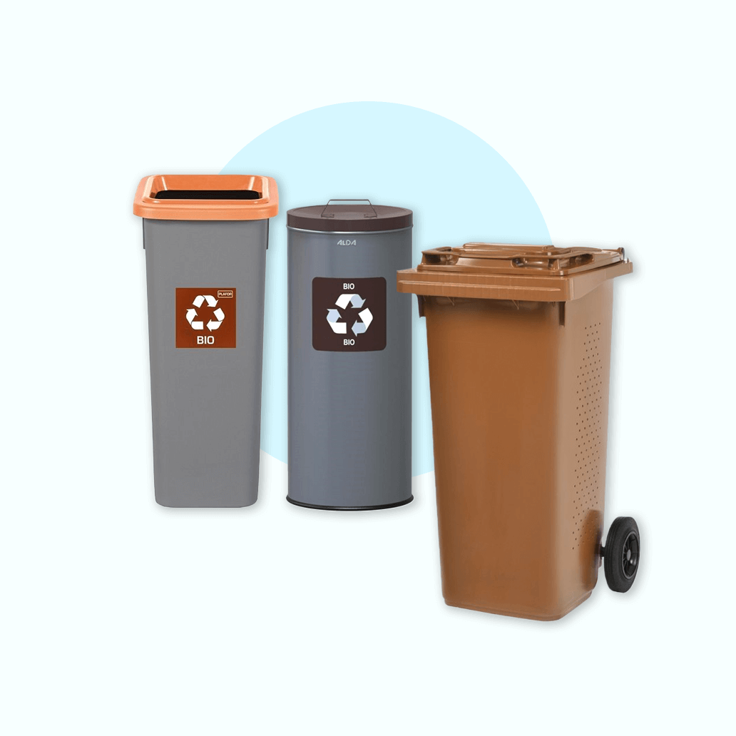 Bio-waste bins, brown bio-waste bins, bio waste, bio waste bins.