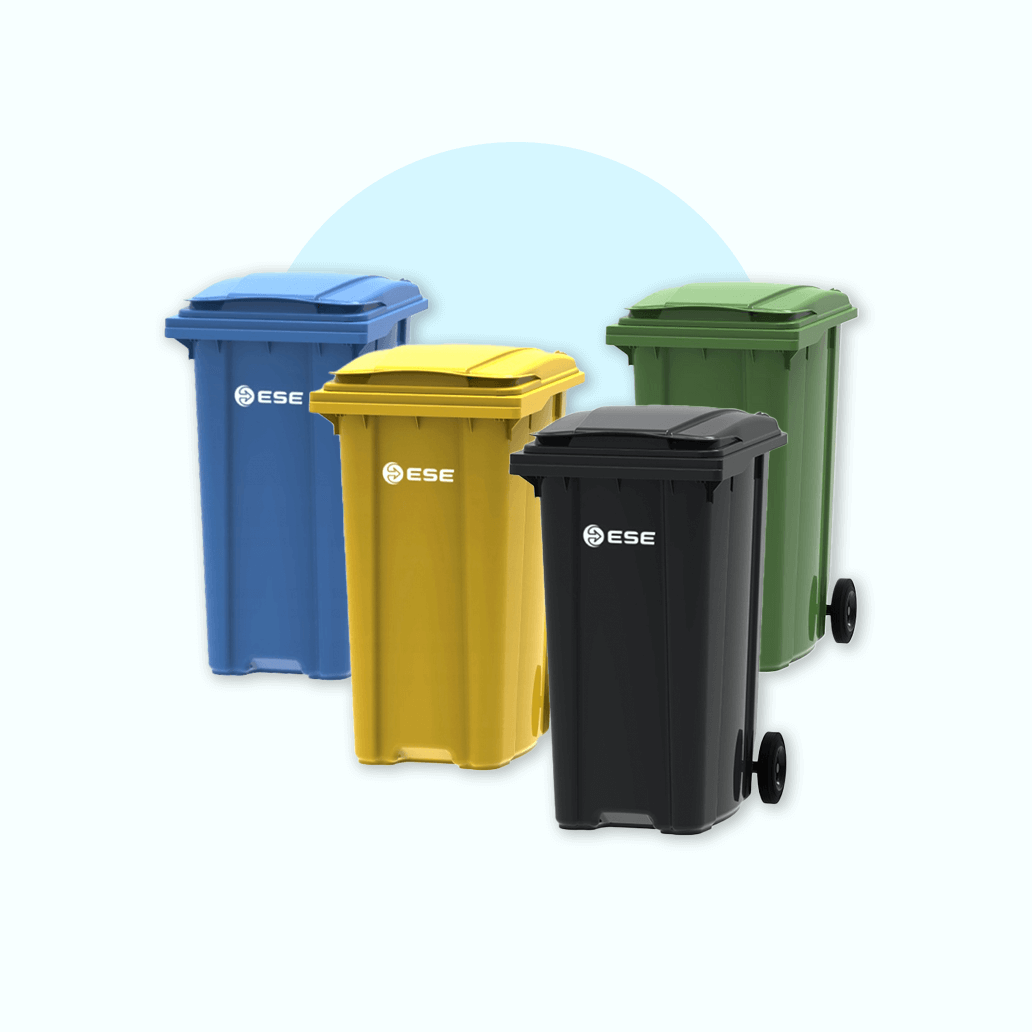 Waste bins 360L, trash cans 360L.