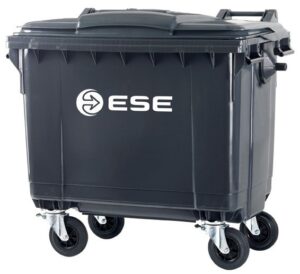 Waste container 660 L is black