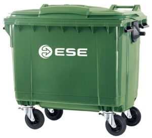 Green 660 L waste container
