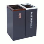 Two-compartment recycling bin Eco Star 2 x 60 L