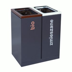 Two-compartment recycling bin Eco Star 2 x 60 L