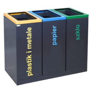 3-compartment recycling bin Eco Star 3 x 60 L